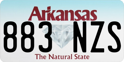 AR license plate 883NZS