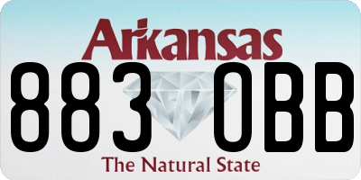 AR license plate 883OBB