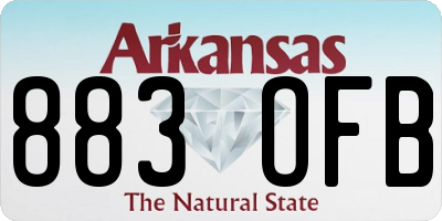 AR license plate 883OFB