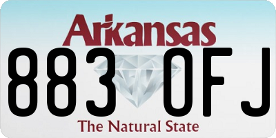 AR license plate 883OFJ