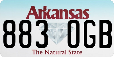 AR license plate 883OGB