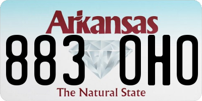 AR license plate 883OHO