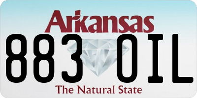AR license plate 883OIL