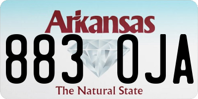 AR license plate 883OJA