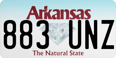 AR license plate 883UNZ