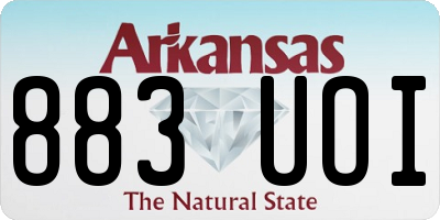 AR license plate 883UOI