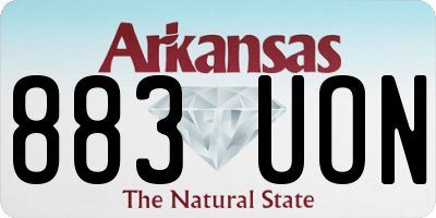 AR license plate 883UON
