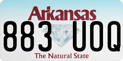 AR license plate 883UOQ