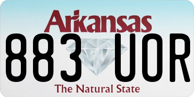 AR license plate 883UOR
