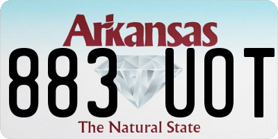 AR license plate 883UOT