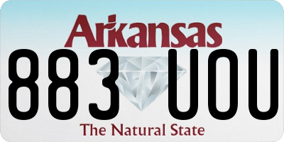 AR license plate 883UOU