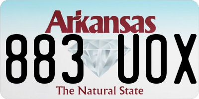 AR license plate 883UOX