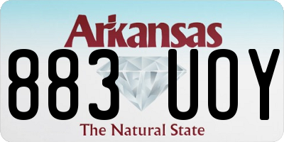 AR license plate 883UOY