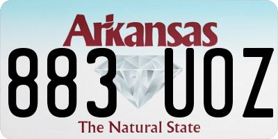 AR license plate 883UOZ