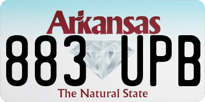 AR license plate 883UPB