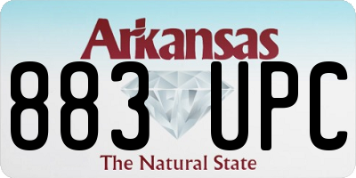 AR license plate 883UPC