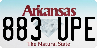 AR license plate 883UPE