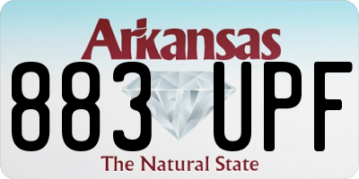 AR license plate 883UPF