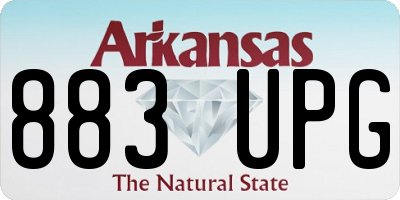 AR license plate 883UPG