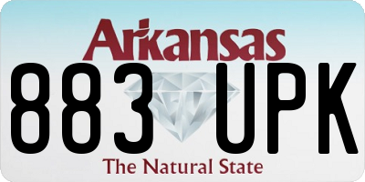 AR license plate 883UPK