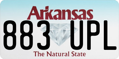AR license plate 883UPL
