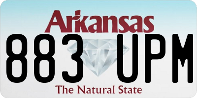 AR license plate 883UPM