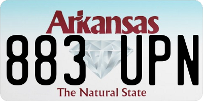 AR license plate 883UPN