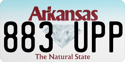 AR license plate 883UPP