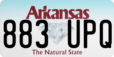 AR license plate 883UPQ