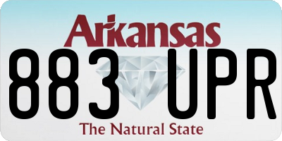 AR license plate 883UPR