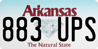 AR license plate 883UPS