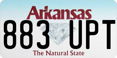 AR license plate 883UPT