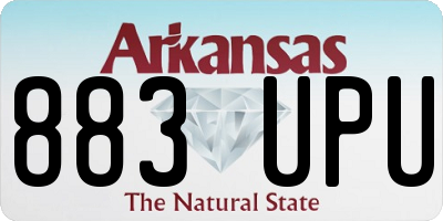 AR license plate 883UPU