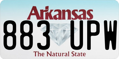 AR license plate 883UPW