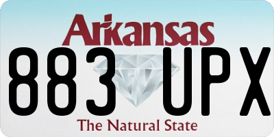 AR license plate 883UPX