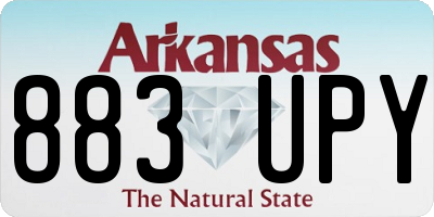 AR license plate 883UPY