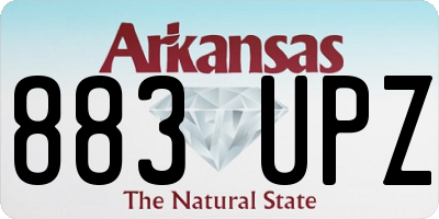 AR license plate 883UPZ