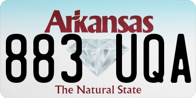 AR license plate 883UQA