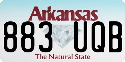 AR license plate 883UQB