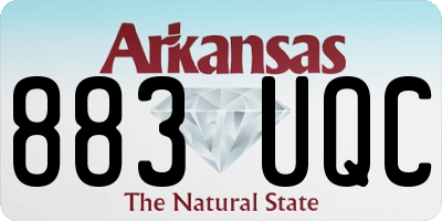 AR license plate 883UQC