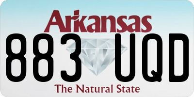 AR license plate 883UQD