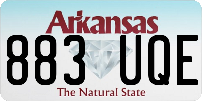 AR license plate 883UQE