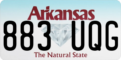 AR license plate 883UQG