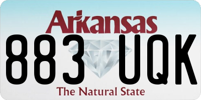 AR license plate 883UQK