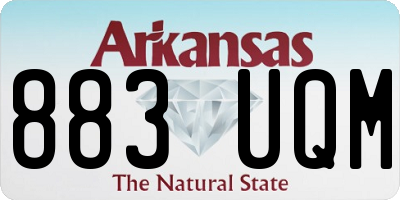 AR license plate 883UQM