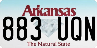 AR license plate 883UQN