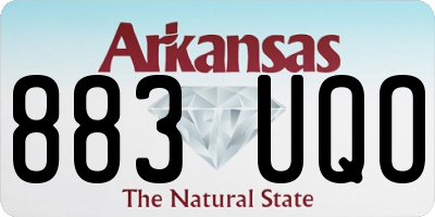 AR license plate 883UQO