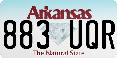 AR license plate 883UQR