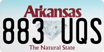 AR license plate 883UQS