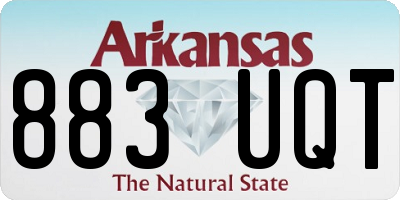 AR license plate 883UQT